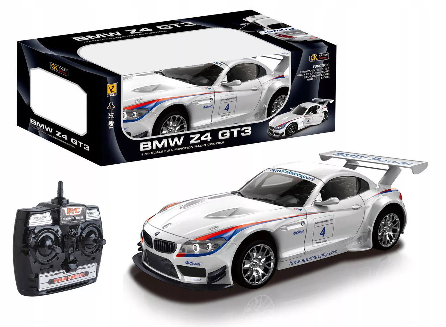 Nuotoliniu būdu valdomas automobilis BMW Z4 1:14 baltas Coil