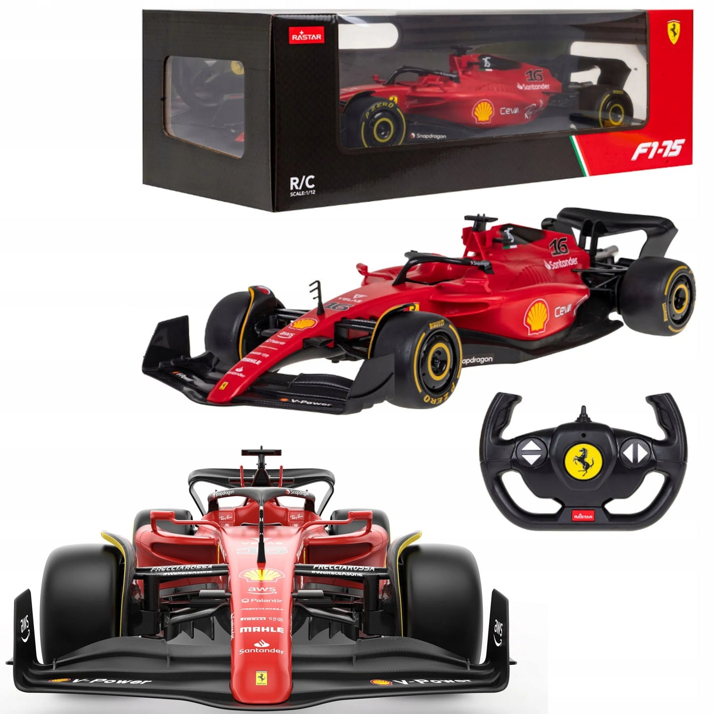 Nuotoliniu būdu valdomas automobilis Ferrari Formula RC 1:12 raudonas