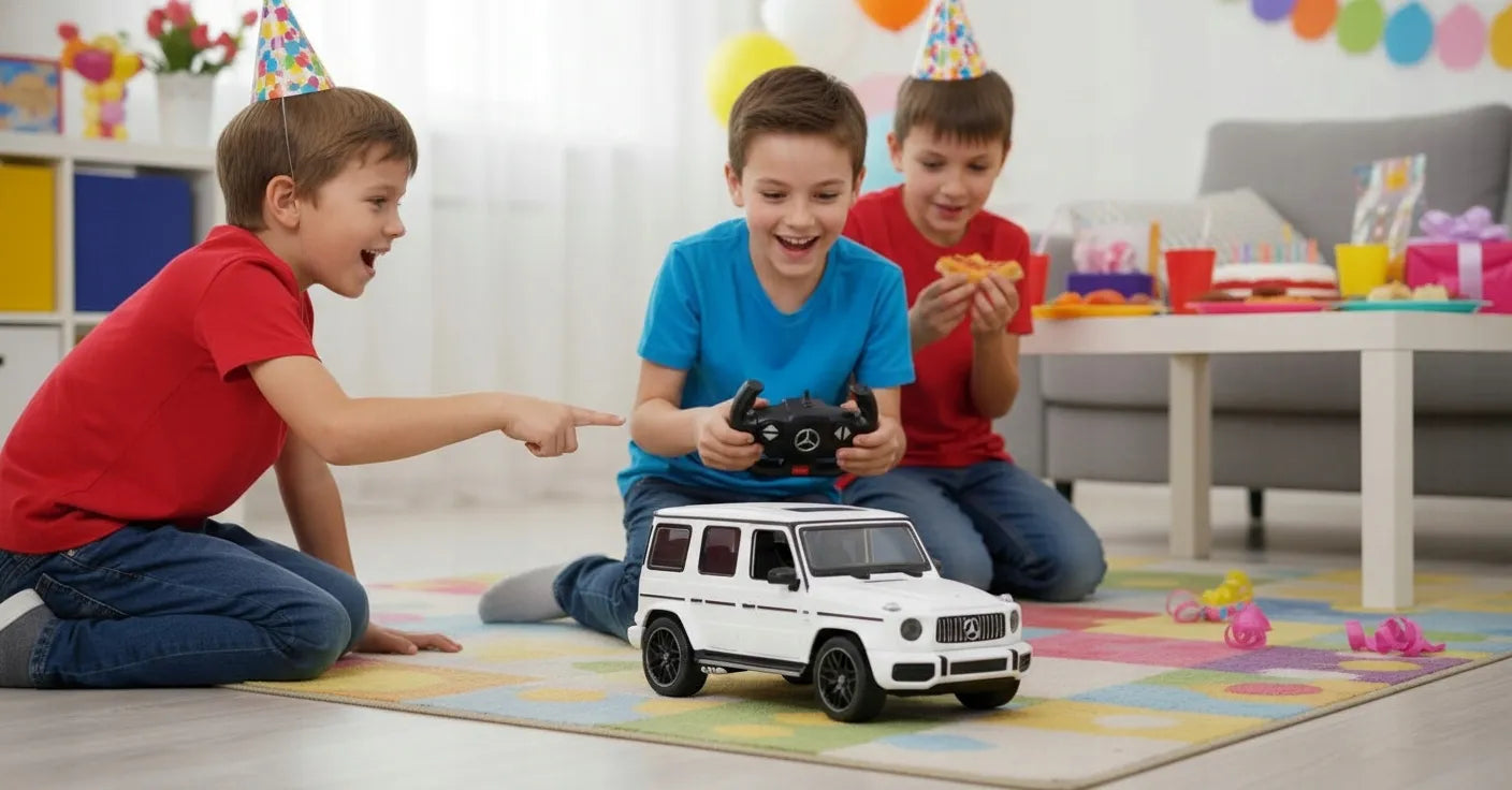 Nuotoliniu būdu valdomas automobilis Mercedes G 63 visureigis RC 1:14 baltas