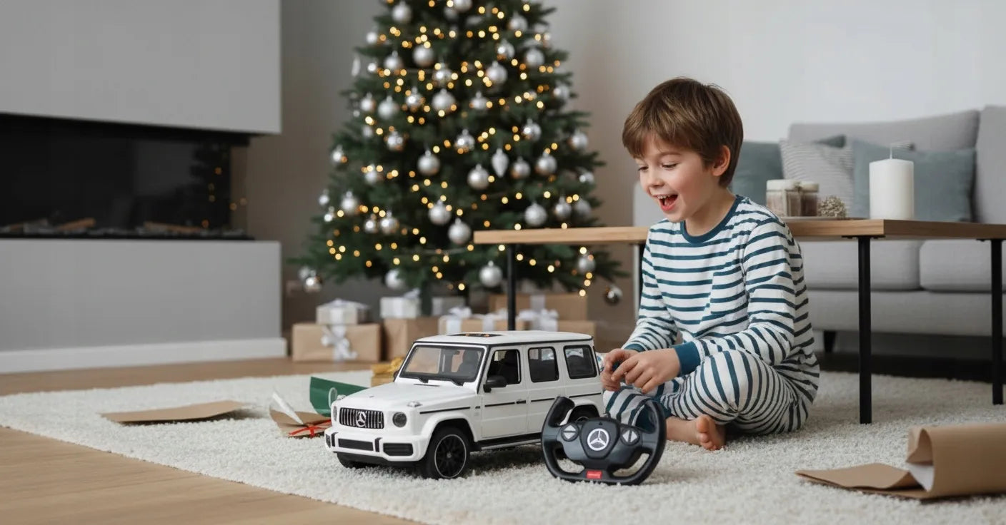 Nuotoliniu būdu valdomas automobilis Mercedes G 63 visureigis RC 1:14 baltas