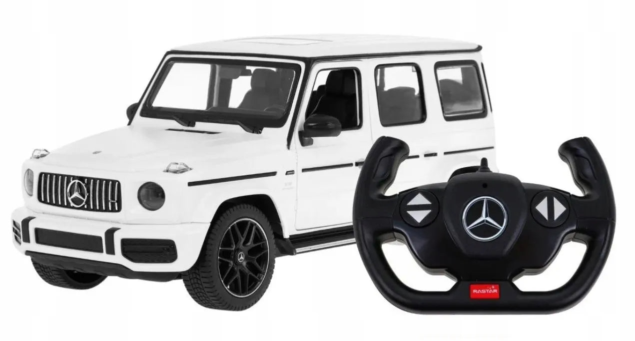 Nuotoliniu būdu valdomas automobilis Mercedes G 63 visureigis RC 1:14 baltas