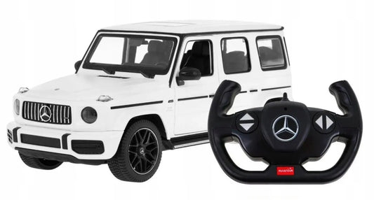 Nuotoliniu būdu valdomas automobilis Mercedes G 63 visureigis RC 1:14 baltas