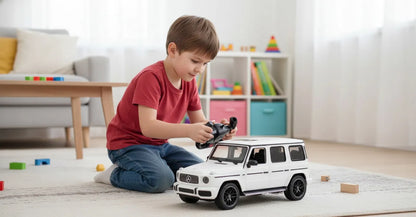 Nuotoliniu būdu valdomas automobilis Mercedes G 63 visureigis RC 1:14 baltas