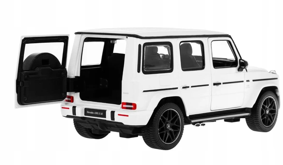 Nuotoliniu būdu valdomas automobilis Mercedes G 63 visureigis RC 1:14 baltas