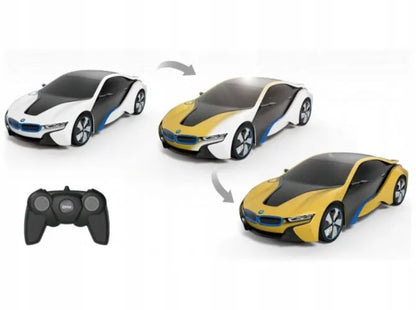 Nuotoliniu būdu valdomas automobilis RC BMW i8 su LED šviesomis ir UV efektu
