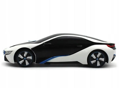 Nuotoliniu būdu valdomas automobilis RC BMW i8 su LED šviesomis ir UV efektu