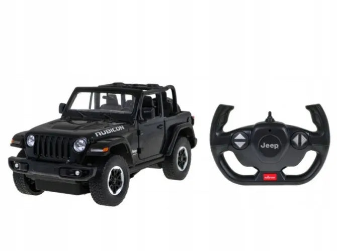 Nuotoliniu būdu valdomas automobilis RC Jeep Wrangler RS 1:14 juodas