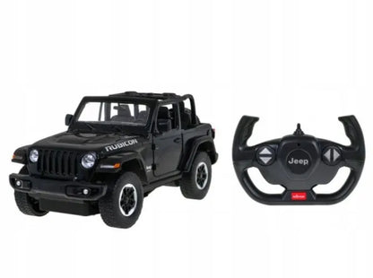 Nuotoliniu būdu valdomas automobilis RC Jeep Wrangler RS 1:14 juodas