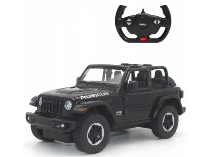 Nuotoliniu būdu valdomas automobilis RC Jeep Wrangler RS 1:14 juodas