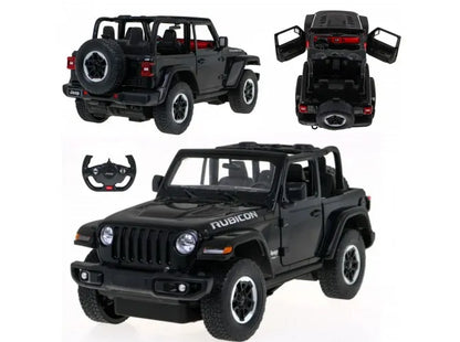 Nuotoliniu būdu valdomas automobilis RC Jeep Wrangler RS 1:14 juodas