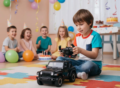 Nuotoliniu būdu valdomas automobilis RC Jeep Wrangler RS 1:14 juodas