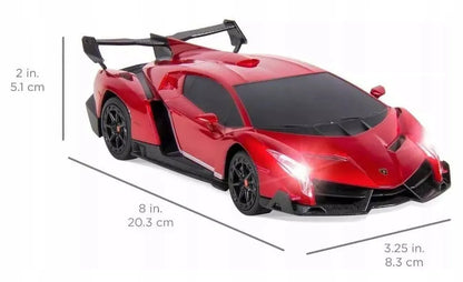 Nuotoliniu būdu valdomas automobilis RC Lamborghini 1:14 raudonas Coil