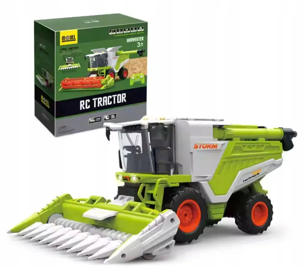 Nuotoliniu būdu valdomas kombainas RC žaislas su pulteliu dūmai šviesa garsas 1:24 Coil
