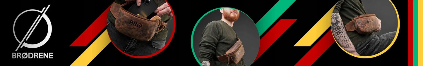 Odinė juosmens rankinė Brødrene Vintage ruda