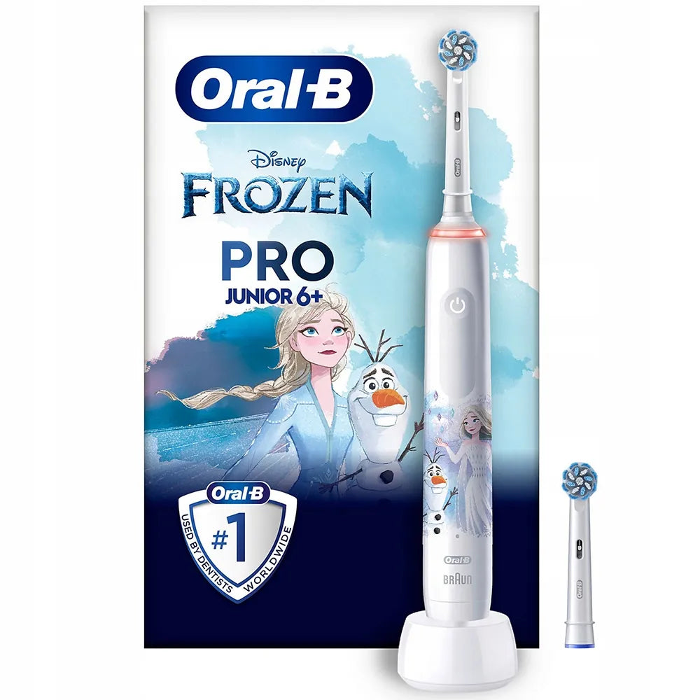 ORAL-B JUNIOR PRO „LEDOVÉ KRÁLOVSTVÍ“ elektrinis dantų šepetėlis vaikams nuo 6 metų