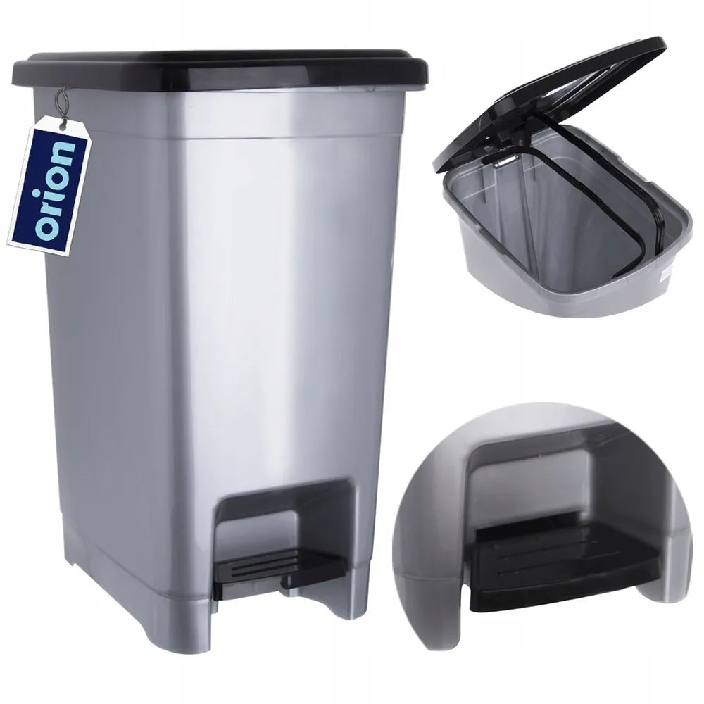 ORION siaura plastikinė šiukšliadėžė su pedalu ir dangčiu, 15 l