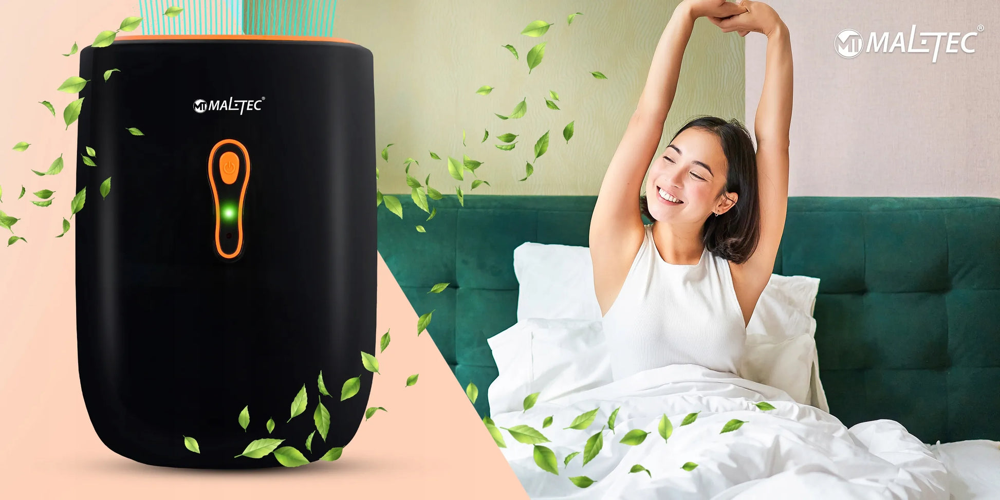 Oro sausintuvas drėgmės sugėriklis tylus efektyvus MalTec 0,8L juodas