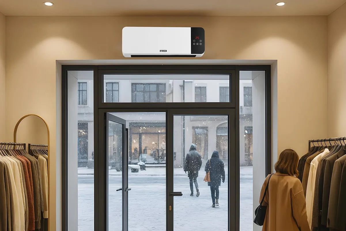Oro užuolaida elektrinis šildytuvas ventiliatorius 2000W N'OVEEN HC1200 LED