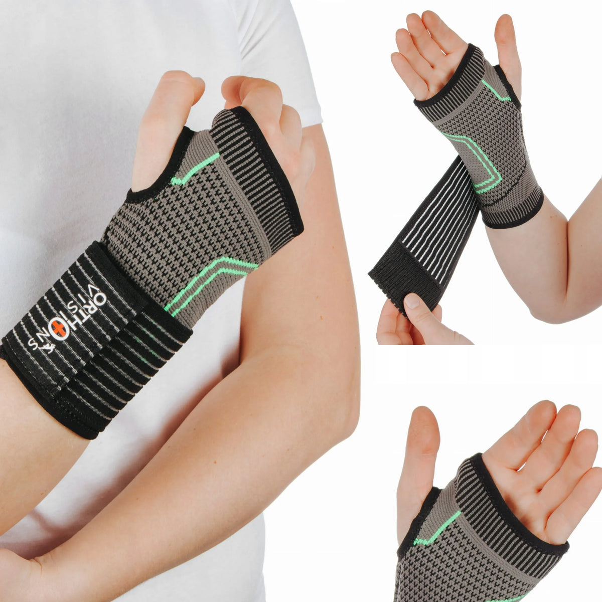 OrthoVisions riešo įtvaras – elastingas kompresinis tvarstis riešui ir rankai