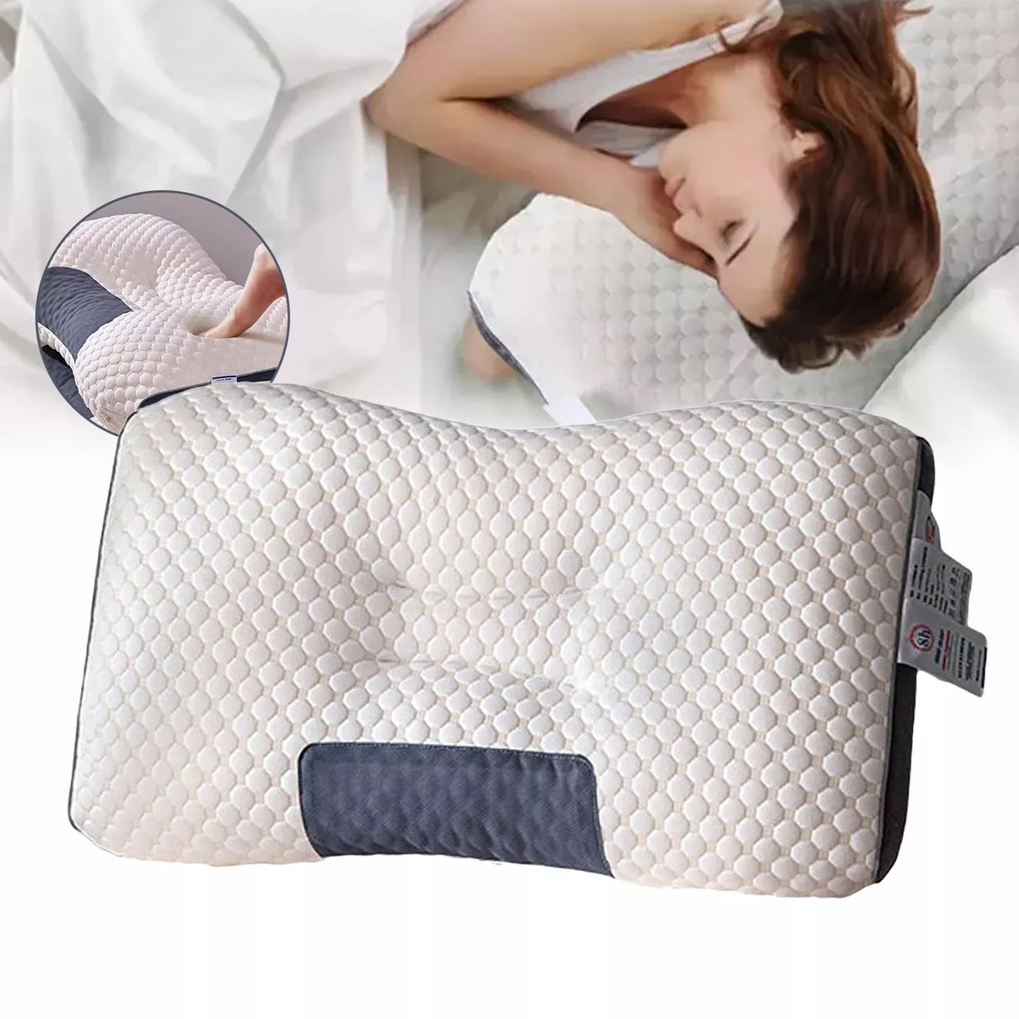 Ortopedinė pagalvė miegui ant šono – ergonomiška kaklo pagalvė