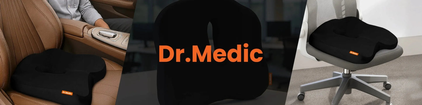 Ortopedinė sėdėjimo pagalvė Dr.Medic su Memory putomis darbui biure ir automobiliui