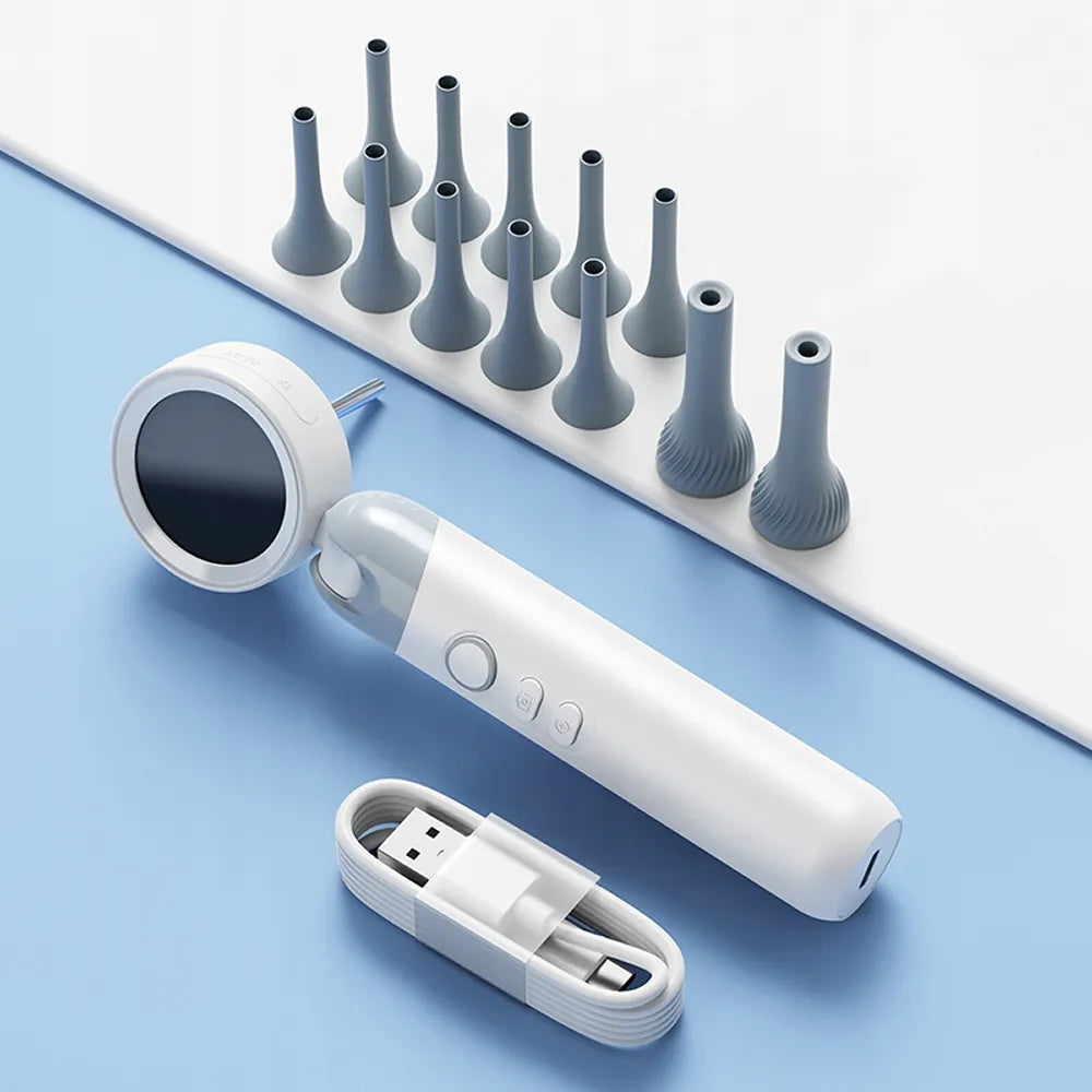 OTOSKOPAS su vaizdo kamera ausų, burnos ertmės, odos ir nosies valymui, HD ekranas, priartinimas, 4 LED