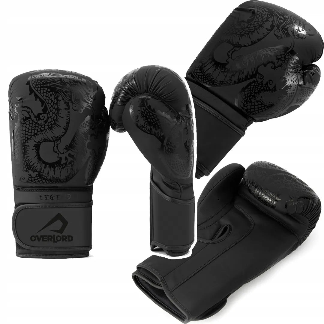 „Overlord Legend“ juodos 14 oz bokso treniruočių pirštinės