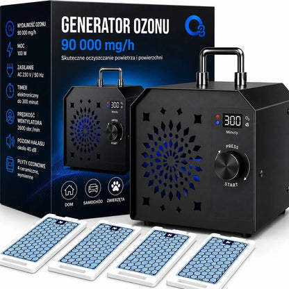Ozono generatorius 90000 mg/val 100W oro valytuvas su 300 min. laikmačiu