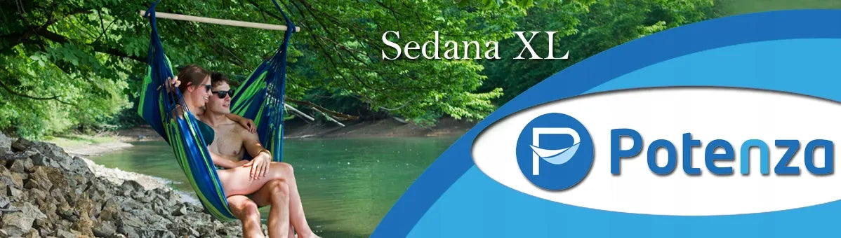 Pakabinama kėdė SEDANA 130x160 mėlynas hamako fotelis sūpynės POTENZA