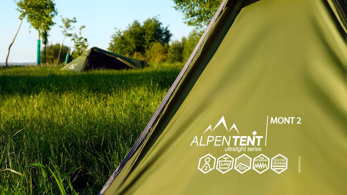 Palapinė AlpenTent MONT 2 Ultralight 2 asmenų TIK 2,4 kg