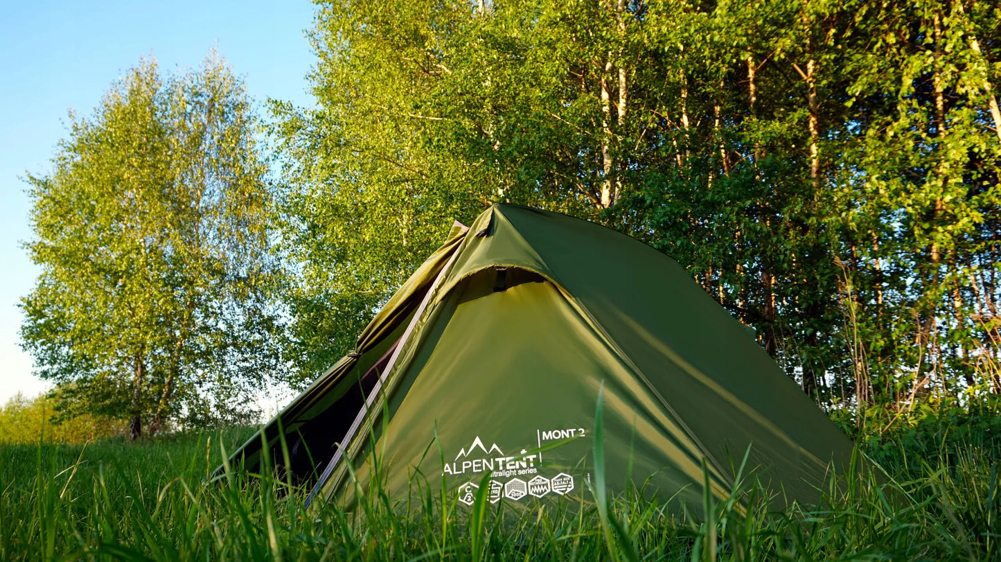 Palapinė AlpenTent MONT 2 Ultralight 2 asmenų TIK 2,4 kg