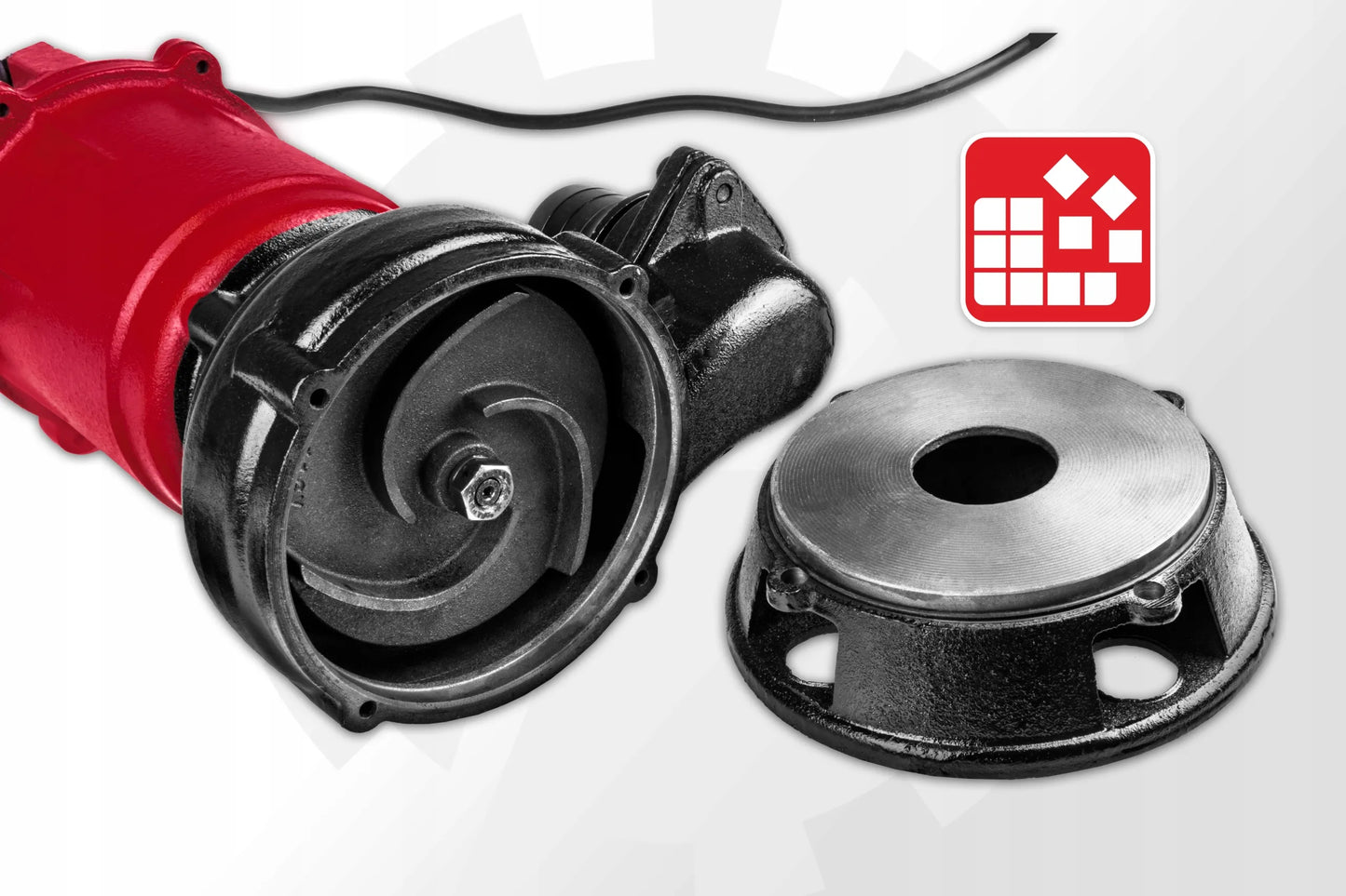 Panardinamasis siurblys nešvariam ir švariam vandeniui MAPOWER 750W su smulkintuvu ir plūde