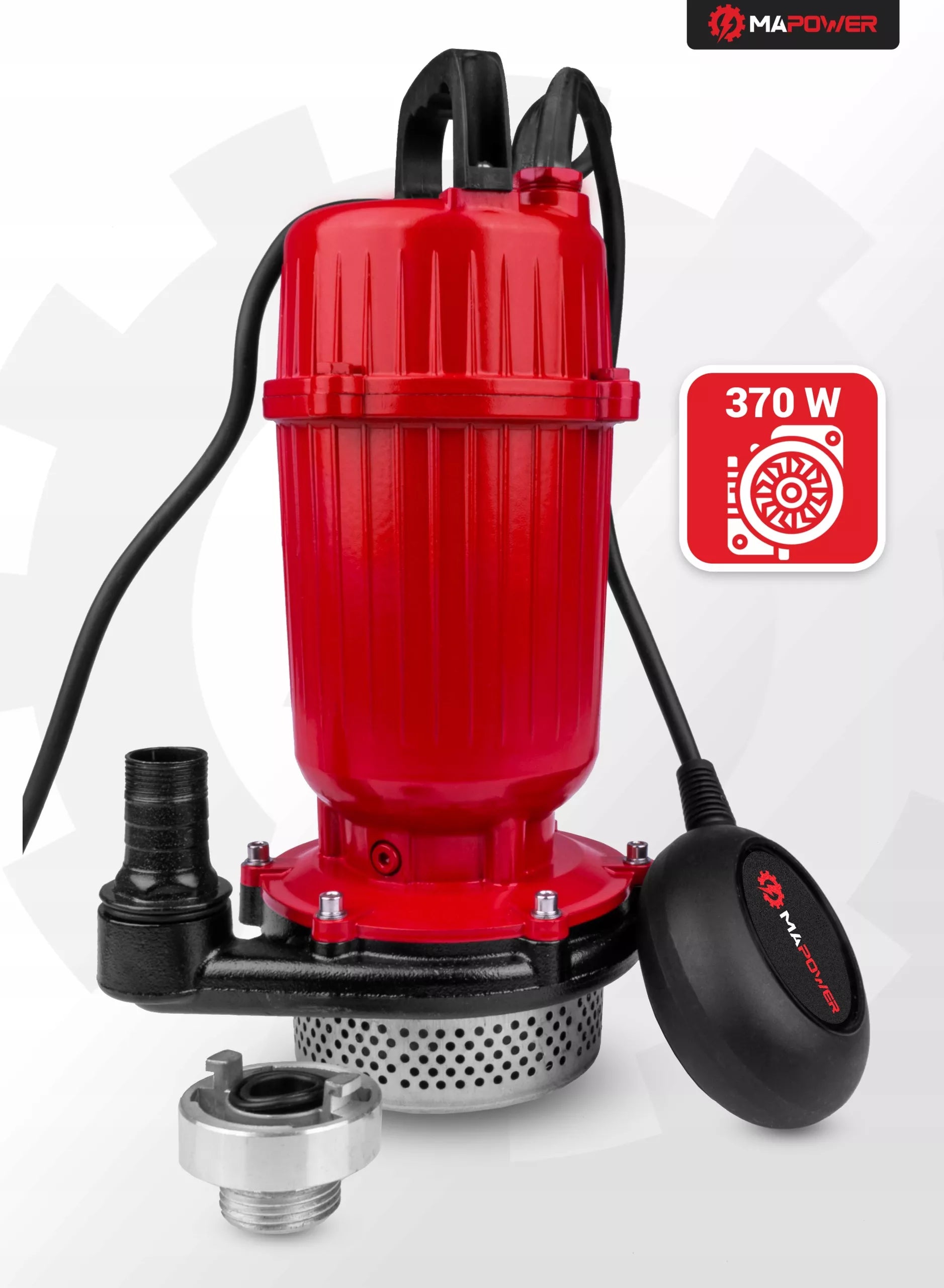Panardinamasis vandens siurblys MAPOWER 370W švariam ir purvinam vandeniui su plūde