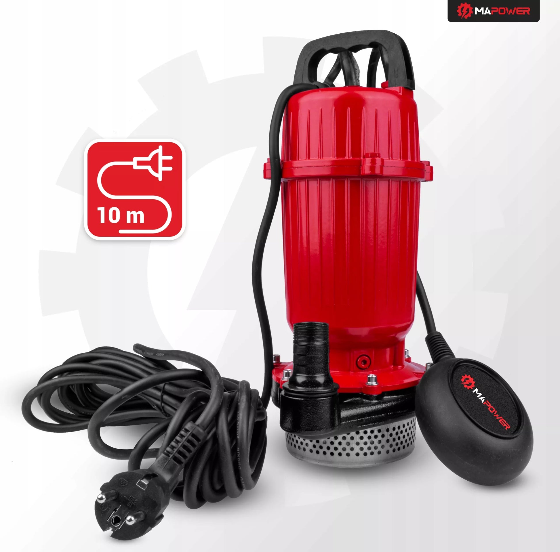 Panardinamasis vandens siurblys MAPOWER 370W švariam ir purvinam vandeniui su plūde