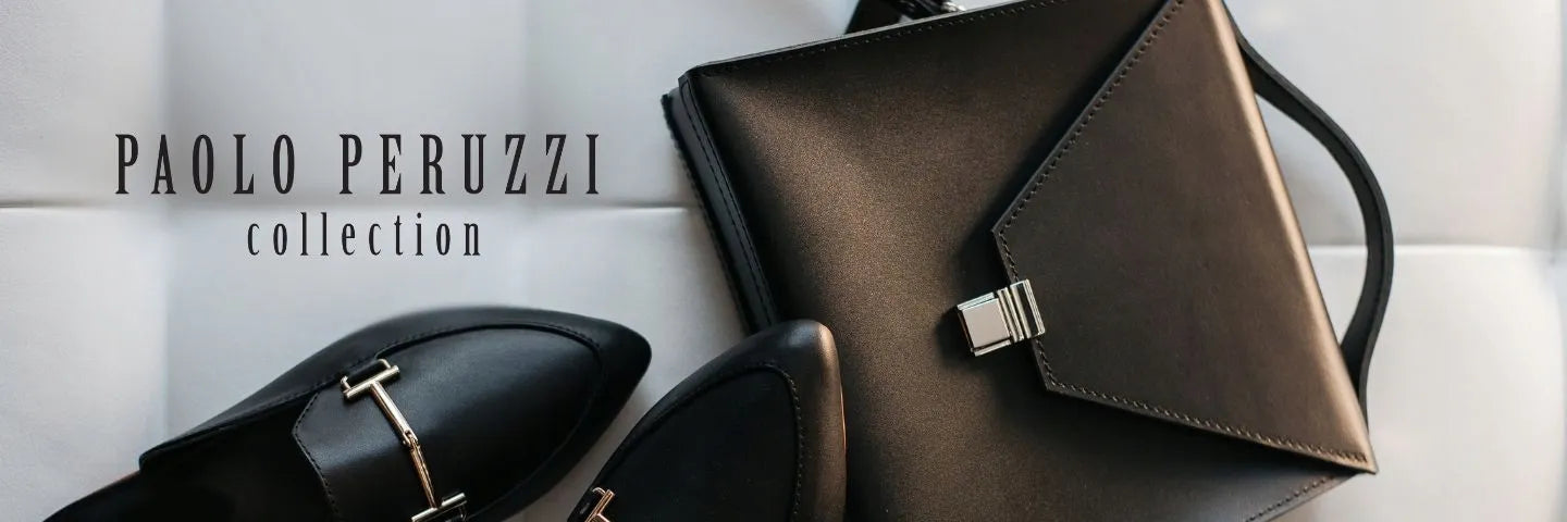 Paolo Peruzzi odinis moteriškas piniginės modelis, juodas, didelis, rankų darbo pintas
