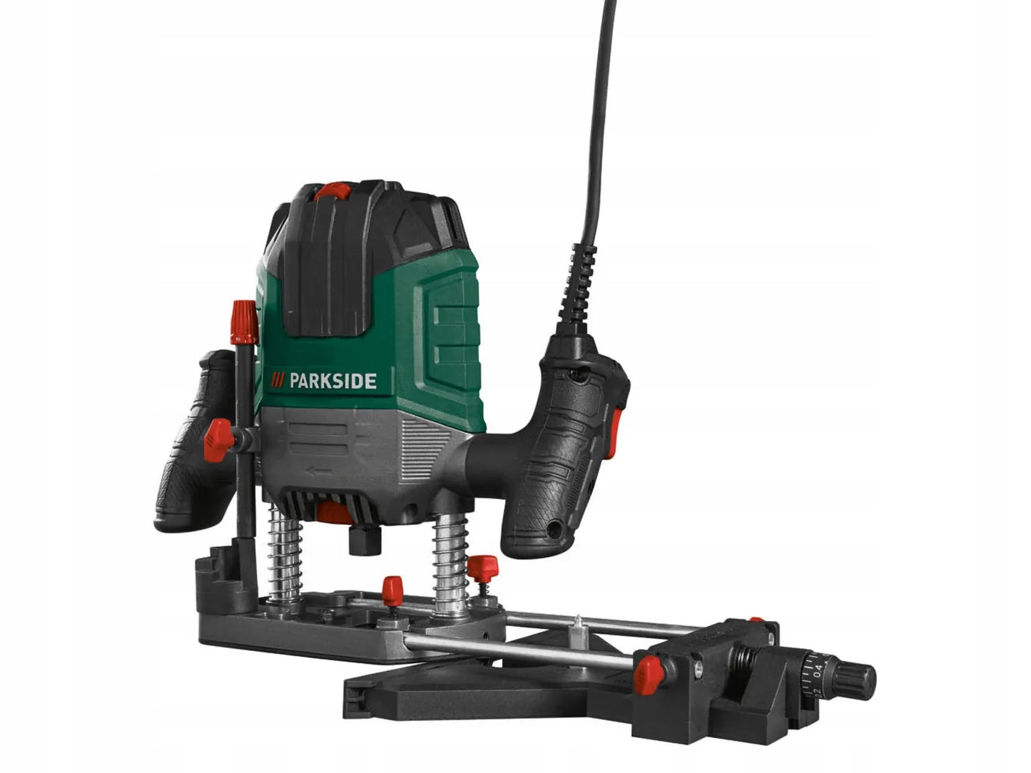 Parkside elektrinė viršutinio frezavimo staklės POF 1200 F5, 1200 W + FREZŲ RINKINYS