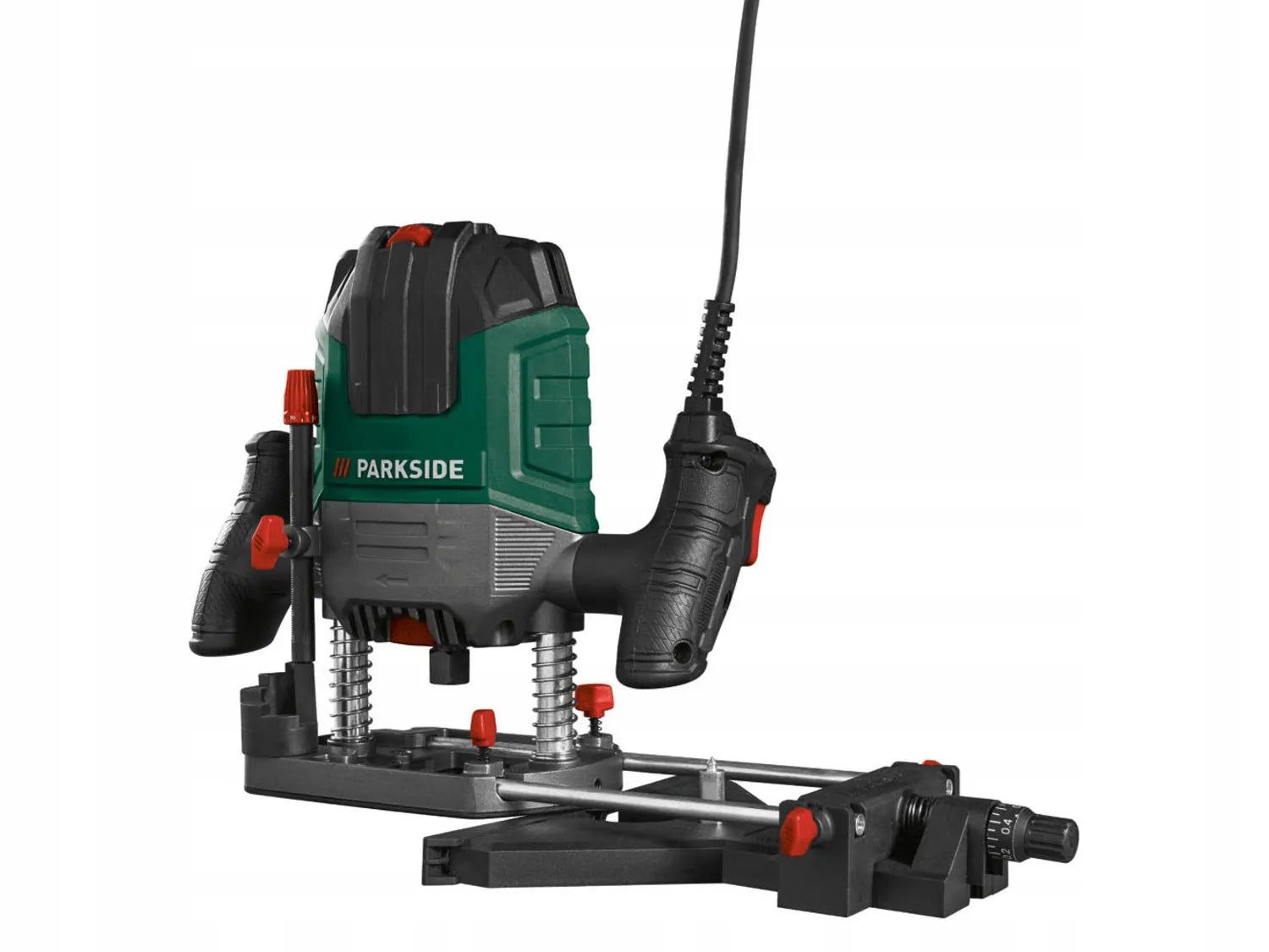 Parkside elektrinė viršutinio frezavimo staklės POF 1200 F5, 1200 W + FREZŲ RINKINYS