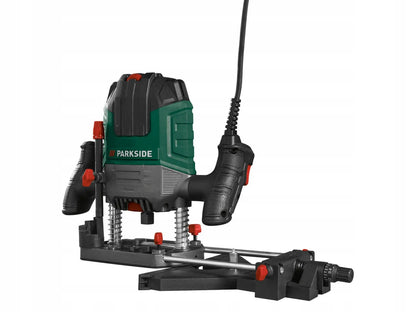 Parkside elektrinė viršutinio frezavimo staklės POF 1200 F5, 1200 W + FREZŲ RINKINYS