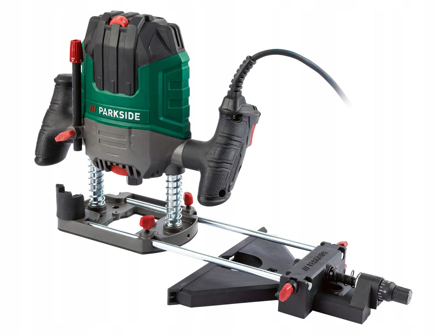Parkside elektrinė viršutinio frezavimo staklės POF 1200 F5, 1200 W + FREZŲ RINKINYS