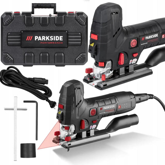 Parkside Performance elektrinis dėlionės pjūklas su lazeriu PPSTK 550 A1 + lagaminas