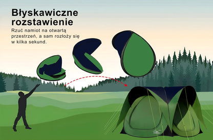 Parodinis 4 vietų savaime išsiskleidžiantis POP-UP palapinė AlpenTent Show 4 BIS