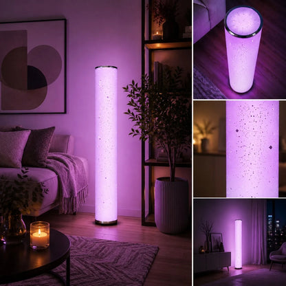 Pastatomas LED grindų šviestuvas Goldlux Stella, RGBW, muzikinis, su nuotolinio valdymo pulteliu, spalvotas, 103 cm