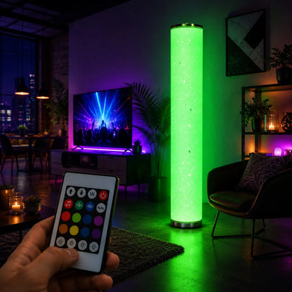 Pastatomas LED grindų šviestuvas Goldlux Stella, RGBW, muzikinis, su nuotolinio valdymo pulteliu, spalvotas, 103 cm