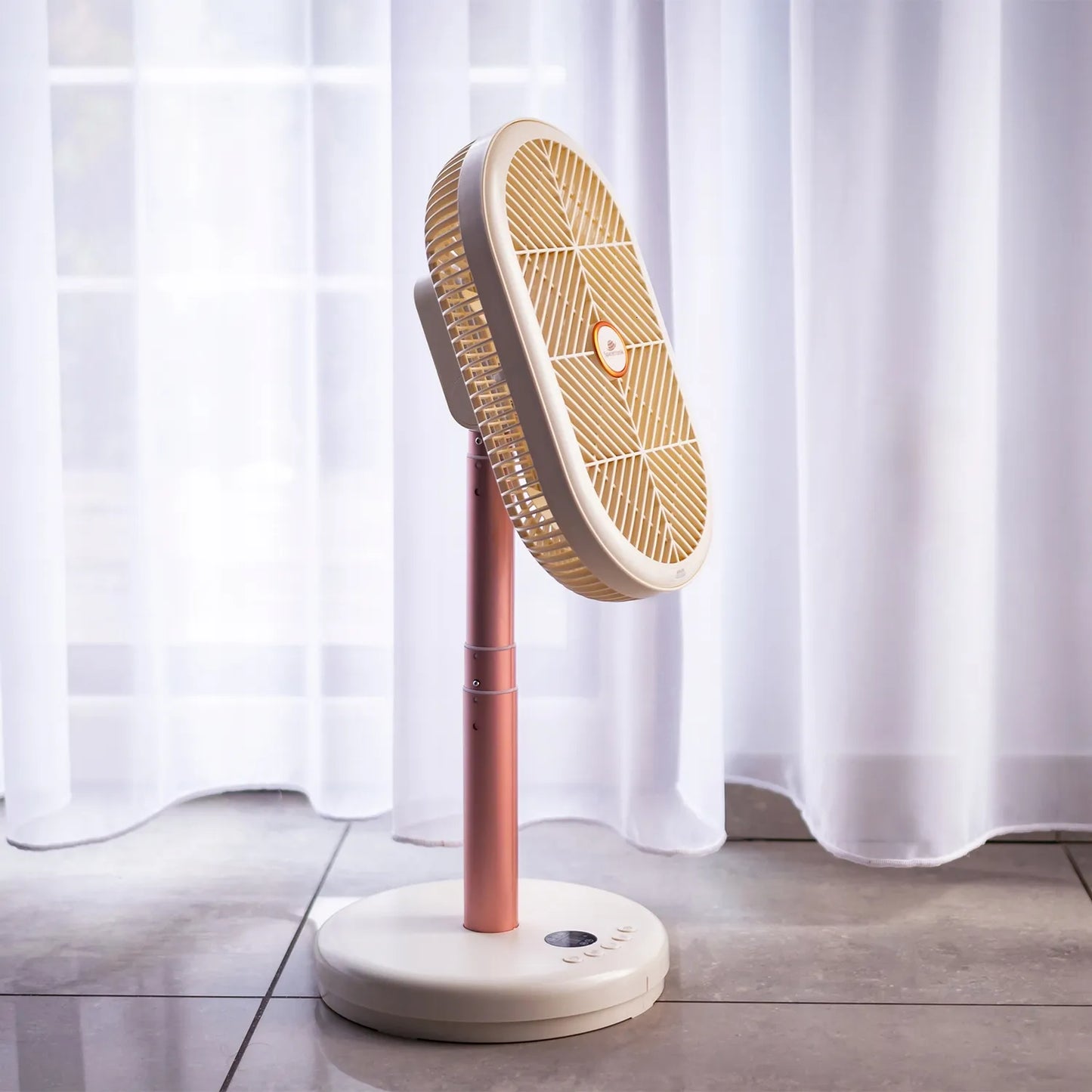 Pastatomas namų ventiliatorius Spacetronik AirPuff 2 su 2 varikliais ir jonizacija, tylus