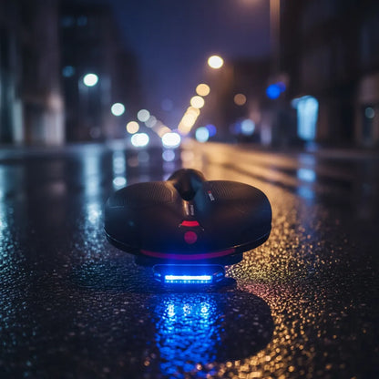 Patogus dviračio balnelis su atšvaitu ir USB LED lempute