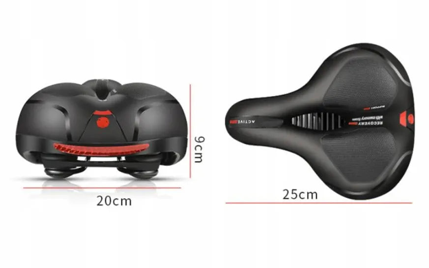 Patogus dviračio balnelis su atšvaitu ir USB LED lempute