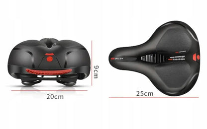 Patogus dviračio balnelis su atšvaitu ir USB LED lempute