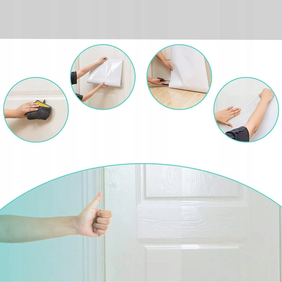 Permatoma apsauginė plėvelė baldams nuo kačių nagų, 20 × 500 cm