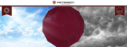 Peterson automatinis sulankstomas skėtis su dėklu, burgundo spalvos