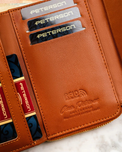 Peterson moteriška ekologiškos odos piniginė ruda